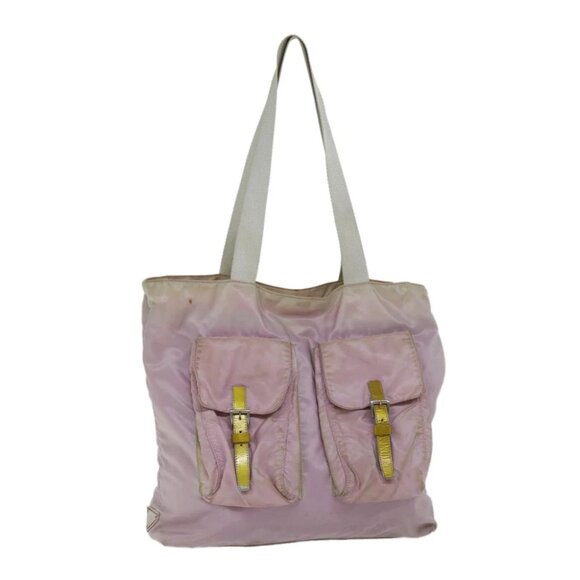 PRADA Tote Bag Nylon Pink Auth 69661 - Picture 1 of 16